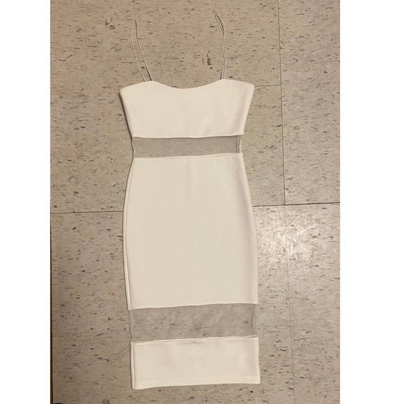 White Mesh Dress - Picture 2 of 4